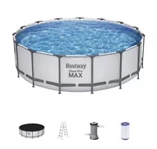 Bestway Steel Pro MAX 14' x 42" Above Ground Outdoor Swimming Pool Set Sales