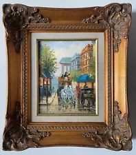 Impressionist Oil Painting - Paris City of Lights - Ornate Gold Frame