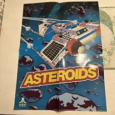 Atari Asteroids Arcade Game Poster 24x18 (2012) Never Used