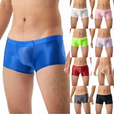 Mens Shiny Satin Glossy Wet Look Knickers Briefs Underwear Panties Underpants