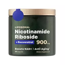 NAD+ Supplement for Anti-Aging Energy Focus Nicotinamide Riboside ResveratrolX1