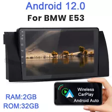 For BMW X5 E53 Carplay GPS Navi 9" Android 12 Car Stereo Radio 2+32GB DSP BT SWC (For: BMW X5)