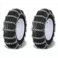 Tire Chains Replace 4.10/3.5x4 in 2-Link Alloy Steel Zinc Plated Chains Set of 2