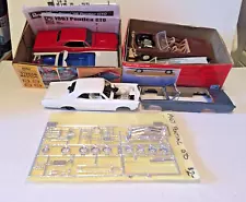 Lot of Six Pontiac GTO 1965 - 1967 Model Car Junkyard Bodies and Parts