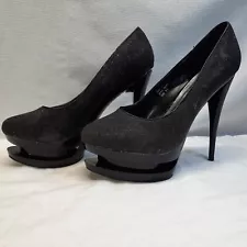 APPLE BOTTOM SHOES WOMENS US 8.5 Black with heel