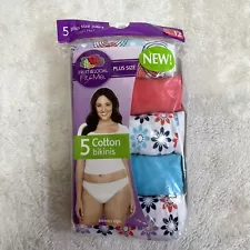 Fruit of the Loom Women’s Fit for Me Bikinis 5 Pack Multi Colors Size 12 New