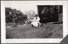 VINTAGE PHOTOGRAPH 1912-16 GIRLS BOSTON TERRIER DOG LOS ANGELES CALIFORNIA PHOTO