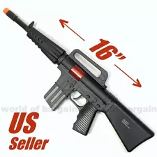 Colt M16 A1 TOY GUN Automatic Rifle Machine Gunshot Click Sound Friction Lights