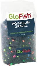 GloFish Aquarium Gravel, Fish Tank Gravel, Black With Fluorescent, 5lb bag