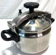 Vintage 6 Liter Stainless Steel Pressure Cooker