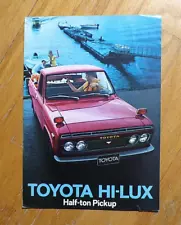 Collectible Vintage 19(?) Toyota Hi-Lux Half Ton Pickup Original Sales Brochure