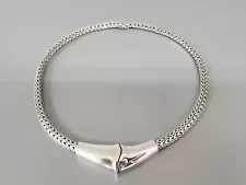 THIS PLANTED FOR BAMBOOS JOHN HARDY 925 STERLING SILVER LADIES HEAVY COLLAR 18