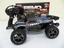 TRAXXAS E-REVO 1/16 VXL Brushless (used) for speeds to 50+ mph.