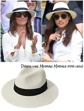 Panama Hat Women Wide Brim Straw Roll up Fedora Beach Sun Hat SALE