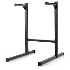 Multifunctional Heavy Duty Dip Stand Parallel Station Bar w/Foam Handle Home Gym