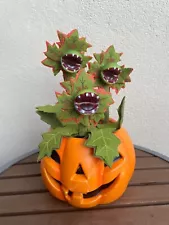 Gemmy Singing Dancing Vines Carnivore Plants in Pumpkin Halloween Hyde and Eek