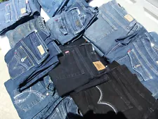 25 Pairs Blue Ladies Jeans Bulk Sale Many Brands Mixed Lots & Sizes (See F/backs