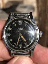 Vintage World War II, WW2 military black dial watch, Col. Hogan, Hogans Heroes