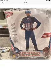 Captain America Civil War Costume Muscle Chest Child Large 10-12