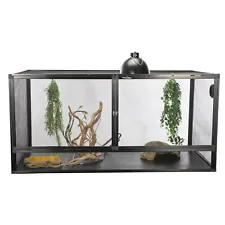 66-110 Gal Reptile Screen Cage Terrarium Chameleon Whole Mesh Enclosure Low