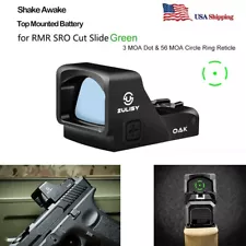 3 MOA Green Dot & 56 MOA Circle Ring Reticle Sight for RMR Cut Tactical Pistol