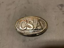 CIVIL WAR CS CSA CONFEDERATE ENLISTED FIELD BELT OVAL LEAD FILLED BUCKLE