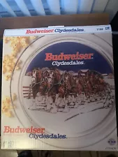 Budweiser Clydesdales 13" Glass Serving Platter Indiana Glass Anheuser-Busch