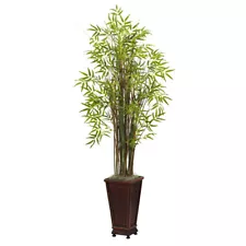 5.5' Grass Bamboo Plant w/ Decorative Planter