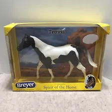 Breyer Black White Pinto Sport Horse TRAVIS Exclusive TSC Mounted in Box 9"x13"