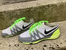 Nike Men Free Trainer 3.0 flywire White Neon Running Crossfit Shoes 705270-100