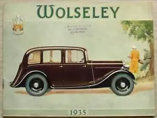 WOLSELEY RANGE Car Sales Brochure For 1935 #1002 NINE 14 Eighteen 21/60 hp