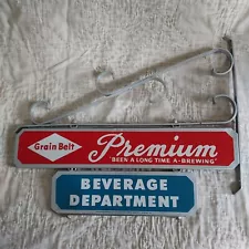 Vintage Grain Belt Advertising Bracket Sign