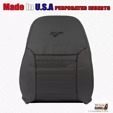 1999 - 2004 Ford Mustang GT Front Driver Top Perforated Leather Seat Cover Black