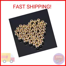 100Pcs 14k 4mm Gold Filled Spacer Beads for Jewelry Making, 14k Gold Filled Roun