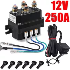 12V Solenoid Relay Contactor and Winch Rocker Thumb Switch Combo Set for ATV UTV