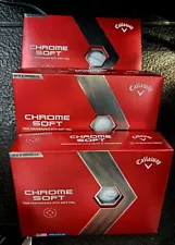 Callaway Chrome Soft Golf Balls 3 Dozen White / Triple Track NEW