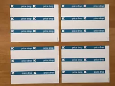 Kmart Price Drop Signs - (4) Original Perforated Sheets -Retail Collectible- New