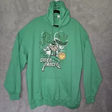 POWER RANGERS GREEN RANGER Jerzees Adult Hooded Sweatshirt Hoodie 3XL