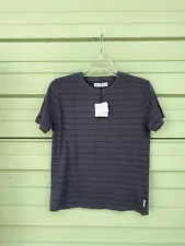 NEW ZARA KIDS Boys GRAY STRIPED T-SHIRT ROUND Short Sleeve Size 11/12 Year #D56