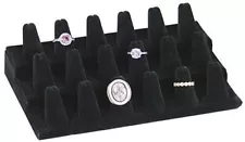 18 Finger Ring Display Black Velvet Jewelry Display Pawn Shop Retail 245-18BK