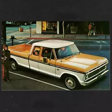 1975 Ford Trucks: F-250 RANGER XLT SuperCab: Original Dlr Promo Postcard VG+/Ex