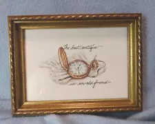 My Estate Sale! Sweet "The Best Antique Is An Old Friend" 8" X 6" Pro Framed