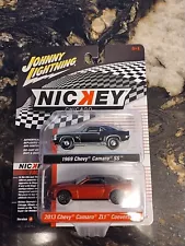 JOHNNY LIGHTNING NICKEY 69 CHEVY CAMARO SS, 13 CHEVY CAMARO ZL1 CONVERT. NEW