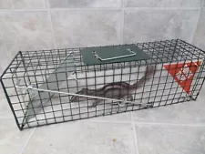 Rabbits Cat Raccoon Squirrel Cage Humane Live Animal Trap 1 Door Rodent 24x7x7.5