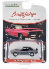 Raw Metal Chase 1970 PLYMOUTH BARRACUDA MOULIN ROUGE 1/64 BY GREENLIGHT 37310 D