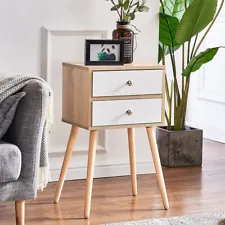 Bedside Tables Cabinets Nightstand with 2 Drawer for Bedroom Sofa Side Tables