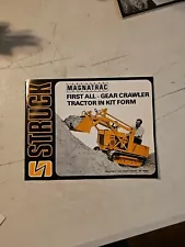 STRUCK Mini Dozer Crawler Tractor KIT PLANS Color Brochure 1974 Atachments