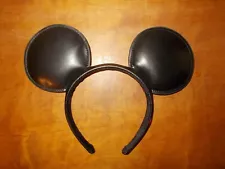 Disney Parks Mickey Mouse Black Vinyl Ears Headband