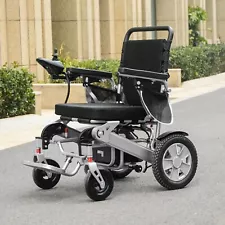 All Terrain Gray Foldable Electric Wheelchair for Adult 12AH 2*250W Power Motor