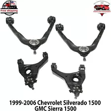 4Pc Front Control Arm Set For 1999-2006 Chevrolet Silverado 1500 GMC Sierra 1500